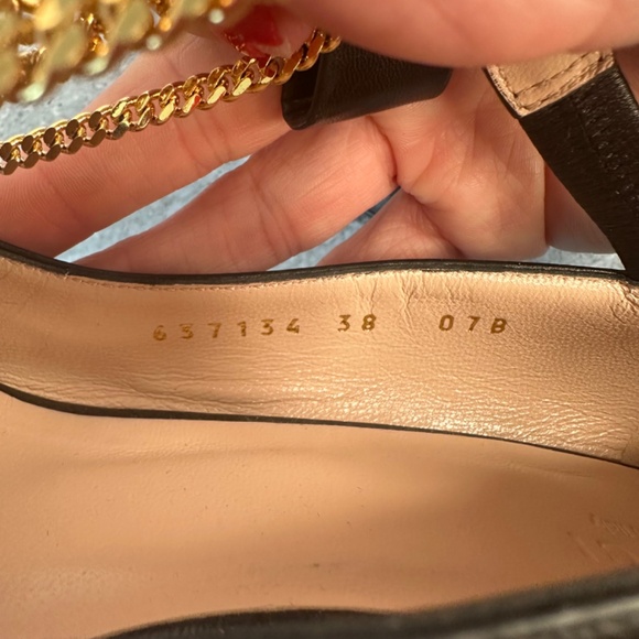 Gucci Bonny Bow crystal Chain Leather Pumps - Picture 9 of 10